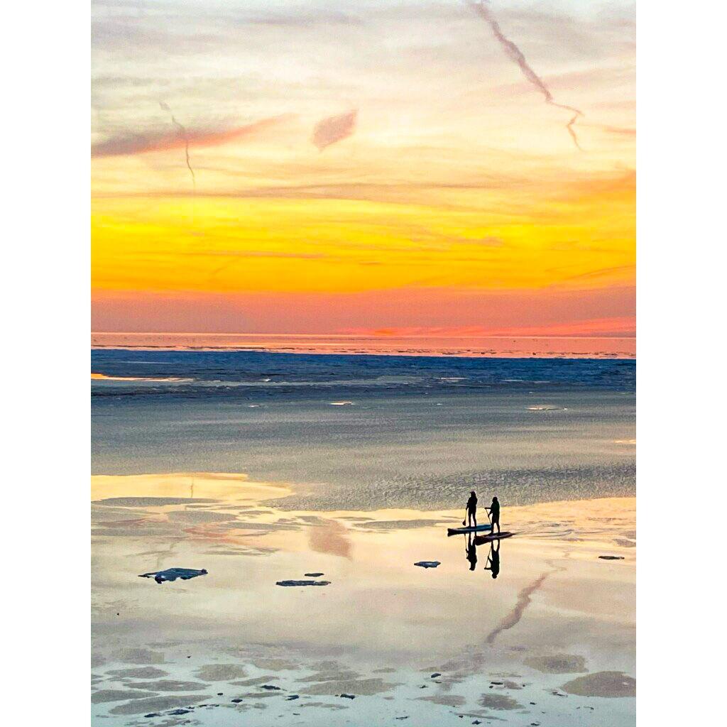 Winter paddle amongst the ice