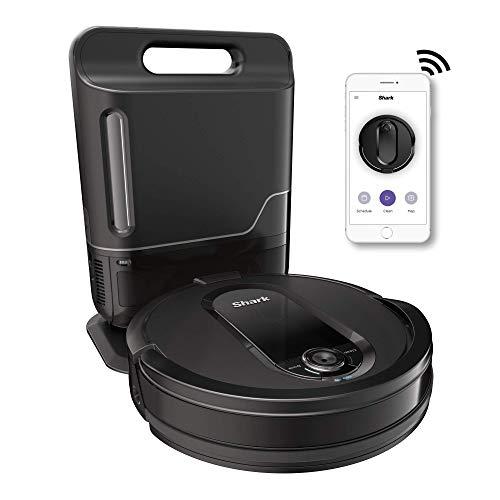 Shark IQ R101AE with Self-Empty Base, Wi-Fi Connected, Home Mapping, Works with Alexa, Ideal for Pet Hair, Carpets, Hard Floors Robot Vacuum (RV1001AE), 30 Session Capacity, Black (Renewed)