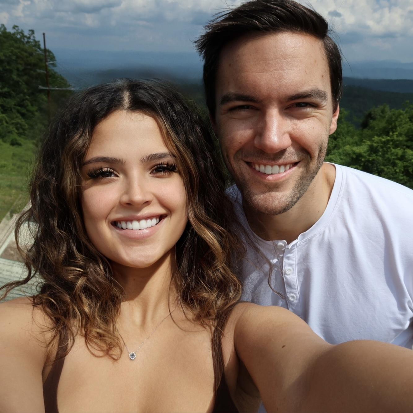 Sofia and Christopher on getaway trip, staying at the beautiful Omni Homestead Resort.