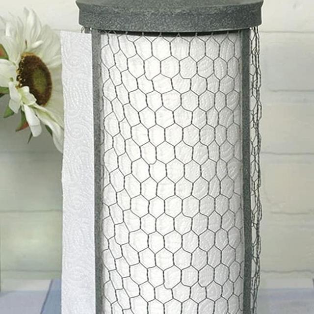 Colonial Tin Works Chicken Wire Paper Towel Holder