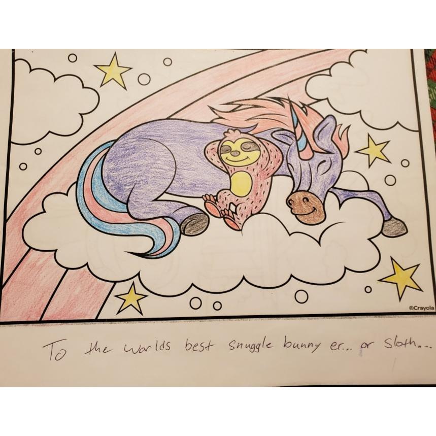 To the world's best snuggle bunny er... or sloth...