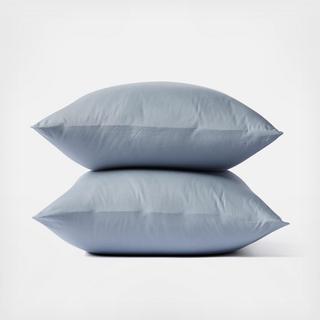 Organic Crinkled Percale Pillowcase, Set of 2