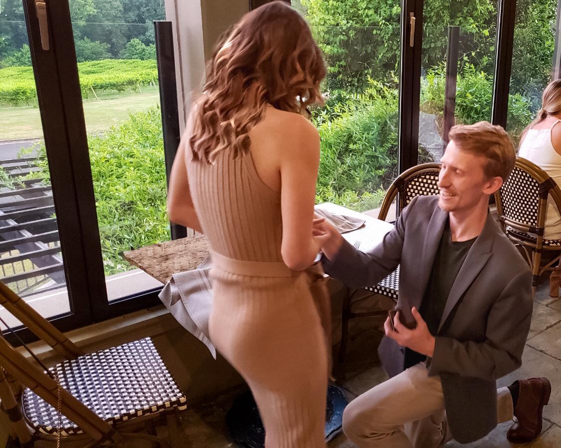 Chase proposing to Jessica.