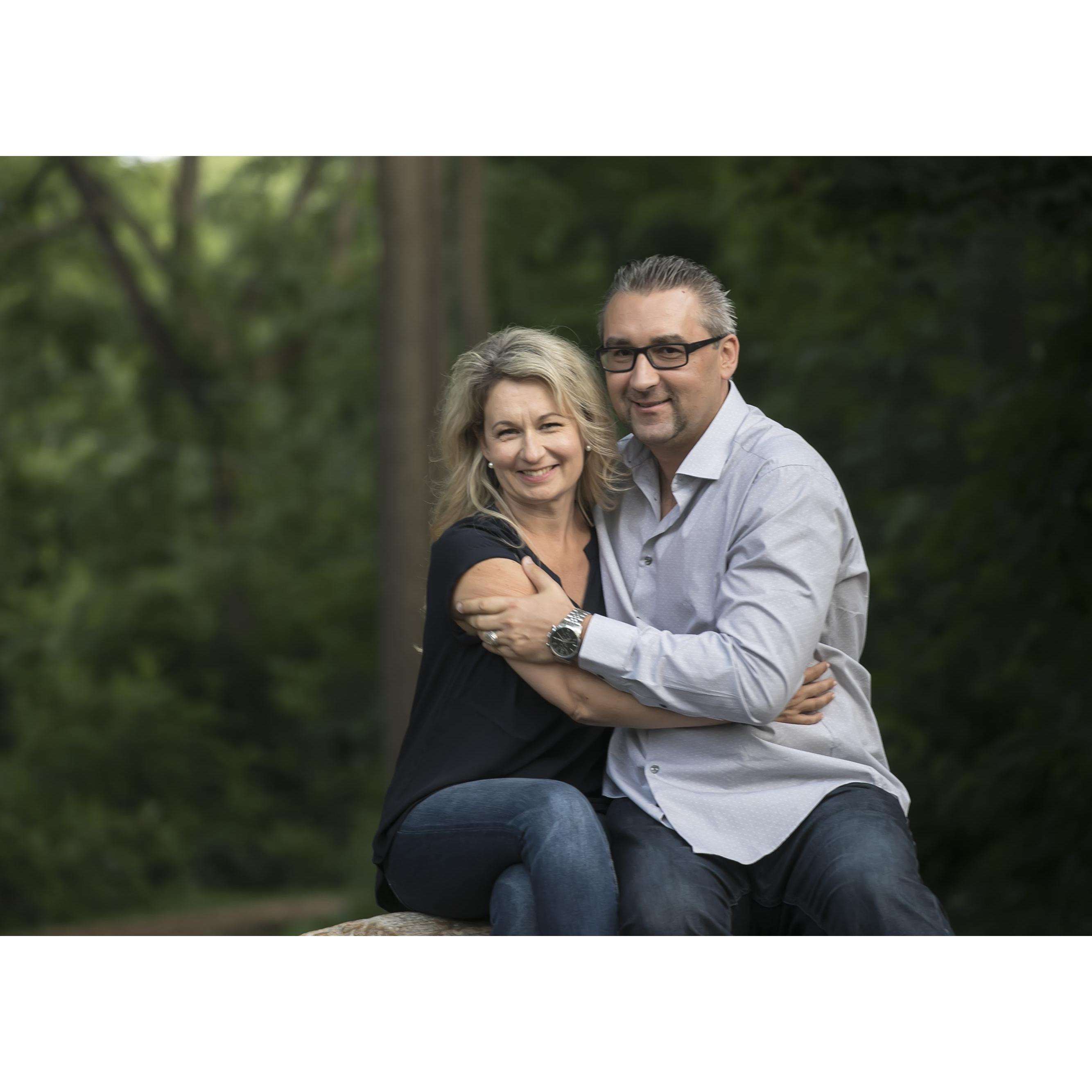 One of our engagement pictures taken by Peggy Baker at the Paletta Mansion