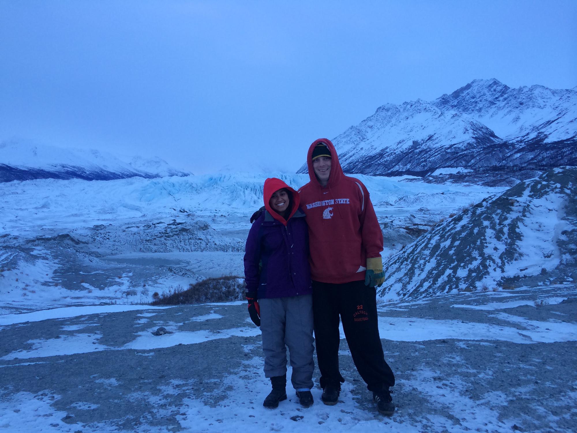 Hiking out Matanuska Glacier