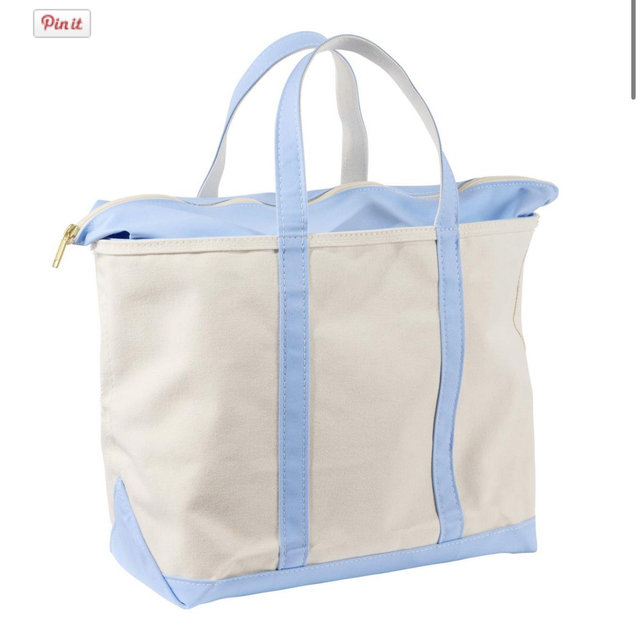 Seaboard Blue | Large | Long handles Boat and Tote®, Zip-Top