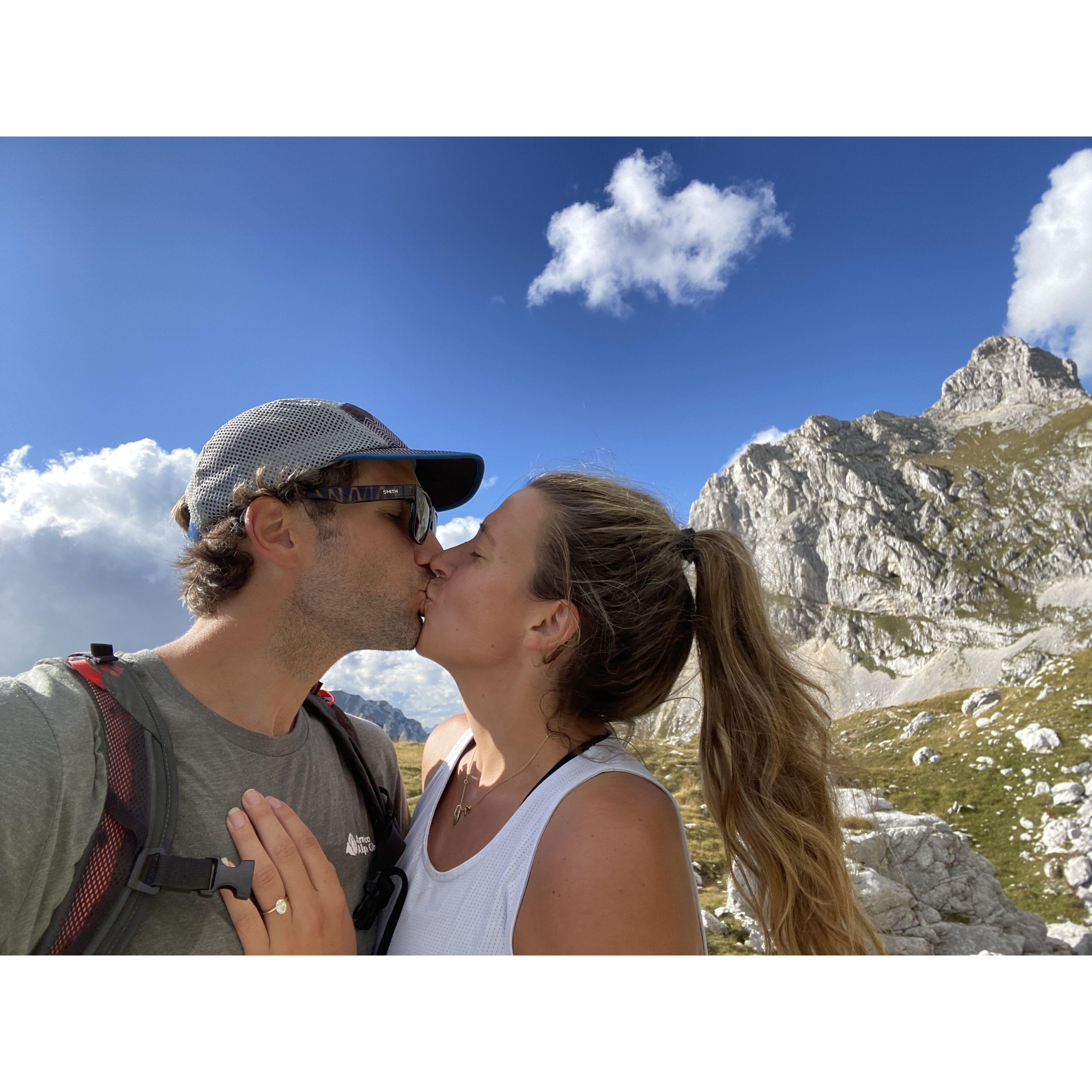 Durmitor National Park, Montenegro right after we got engaged!