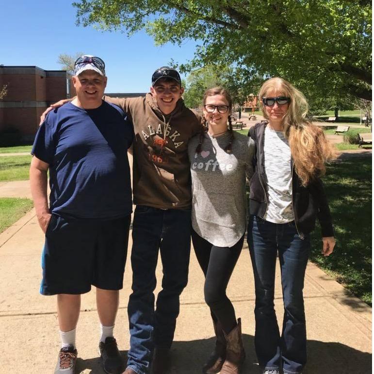 Justin's parents came into town and came to our school to meet Sarah in between her classes on her lunch break!