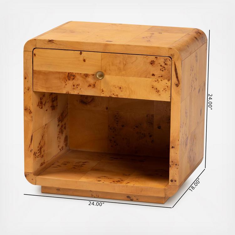 Baxton Studio, Netra 1-Drawer Nightstand | Zola