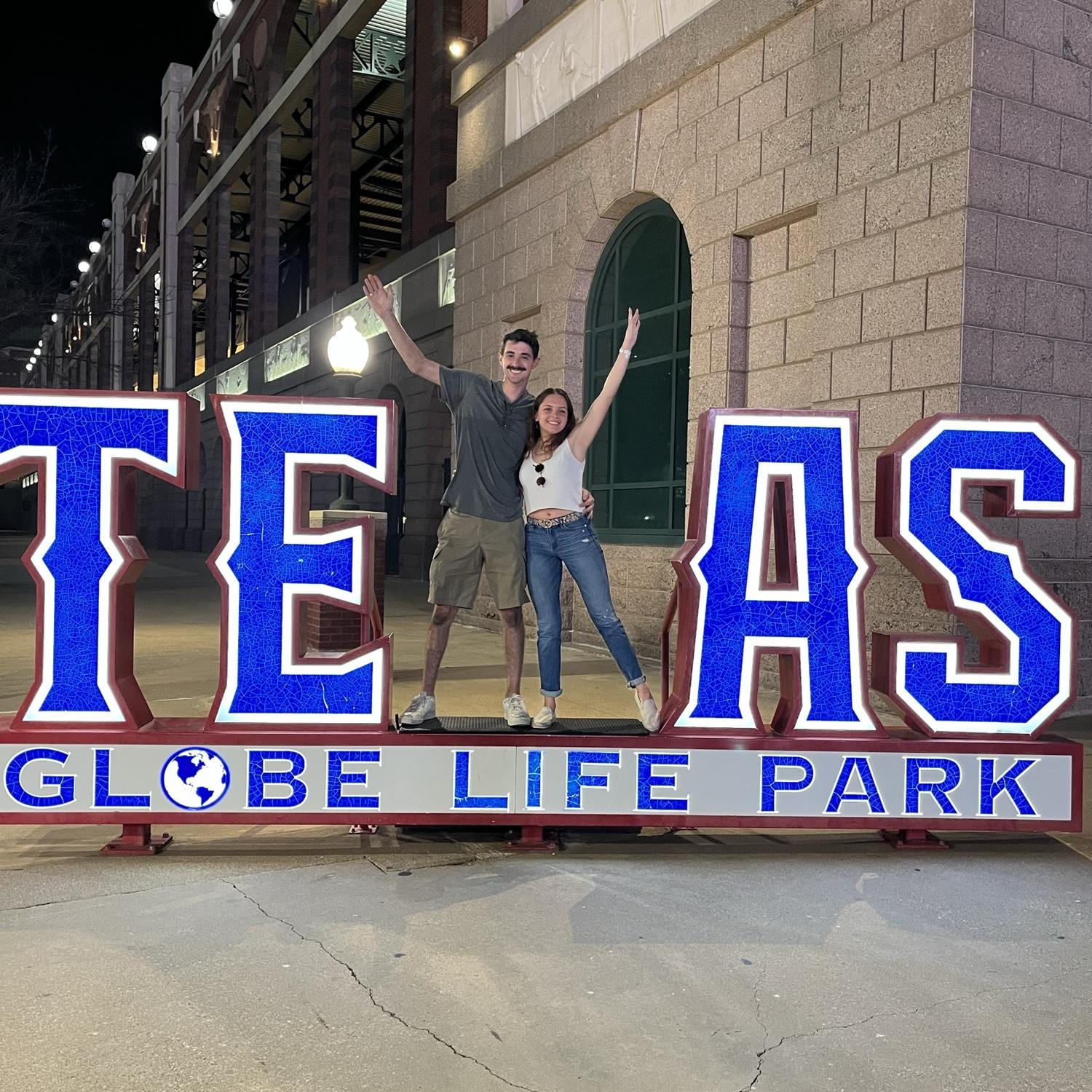 Our first (of many) Rangers game together.