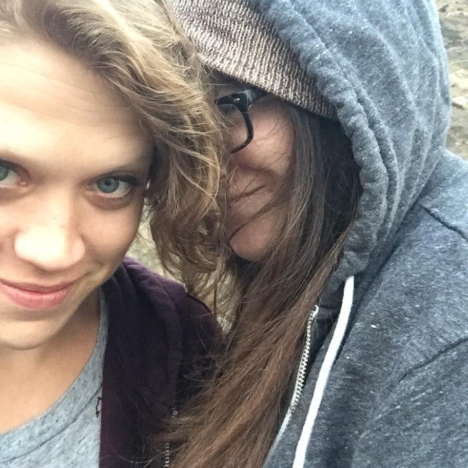 The day we got engaged, before Britt knew what was happening!