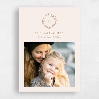 Linen, Beige Holiday Card - Egan Photo