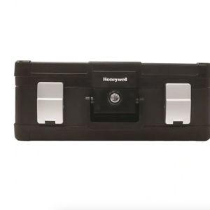 Honeywell - 0.39 Cu. Ft. Fire- and Water-Proof Hanging File Chest with Key Lock - Black