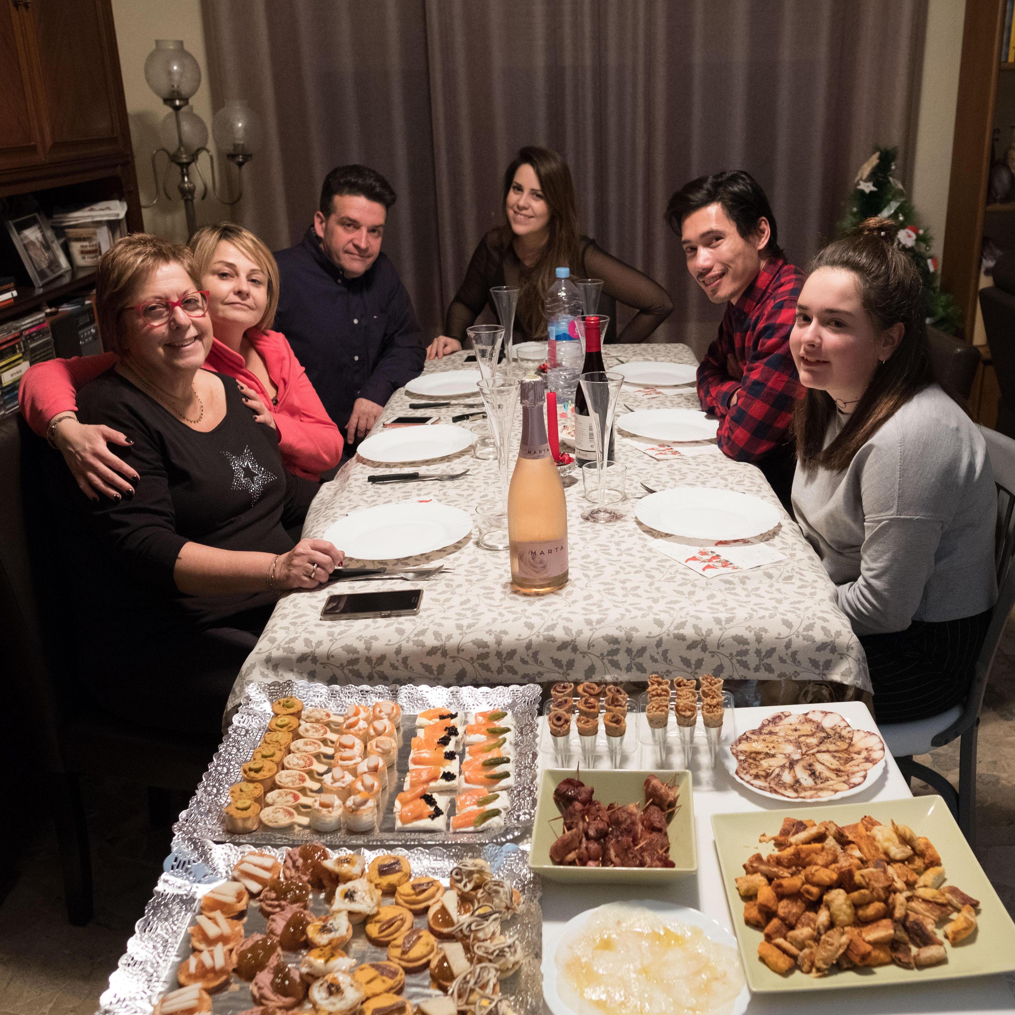 Christmas and New Year's Eve in Reus, Spain! Although Bryan was not feeling well, he always felt welcomed by Marta's family.