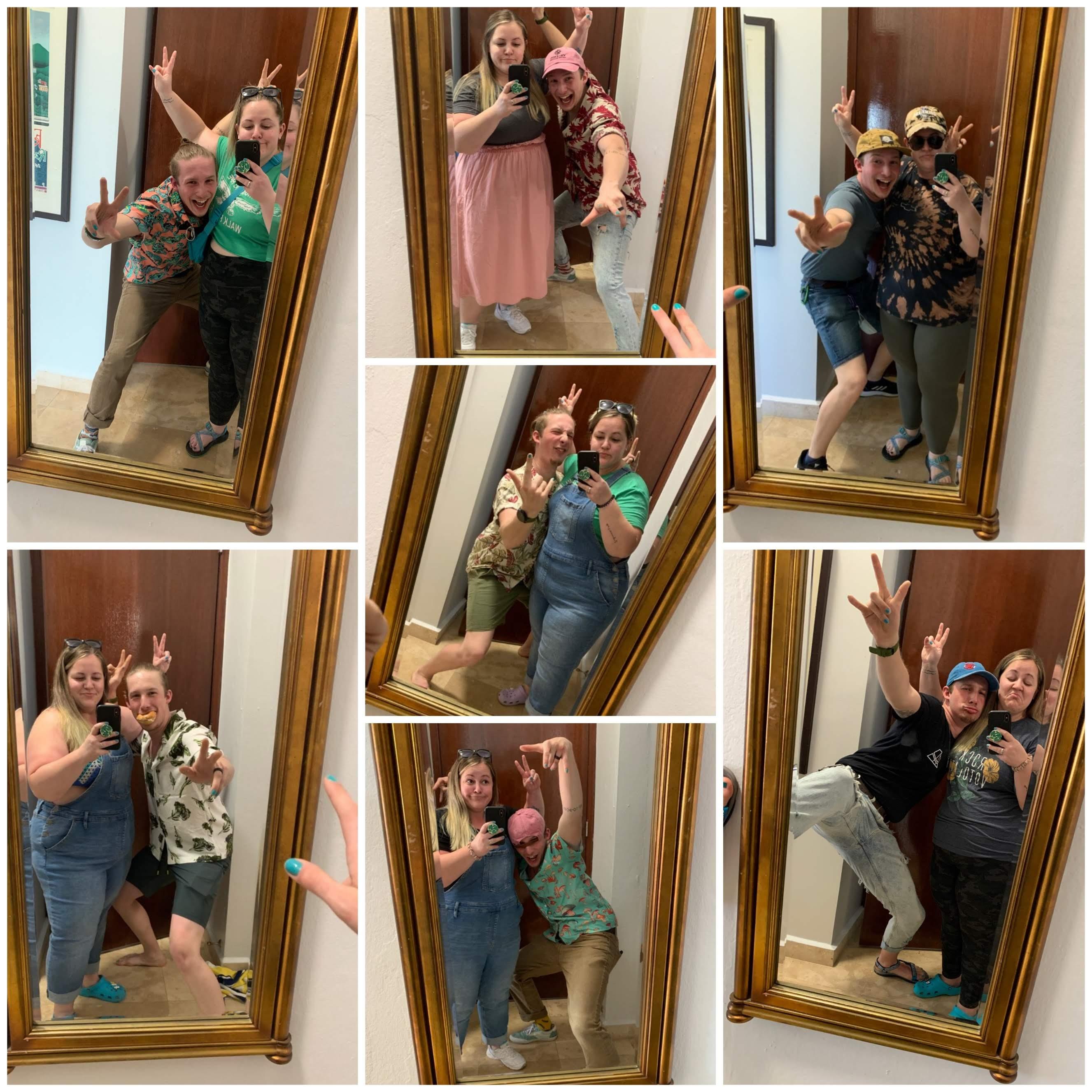 The daily "two friends having fun on a trip to Puerto Rico" mirror pics that raised some suspicion from their friends who wondered if they were more than just friends.