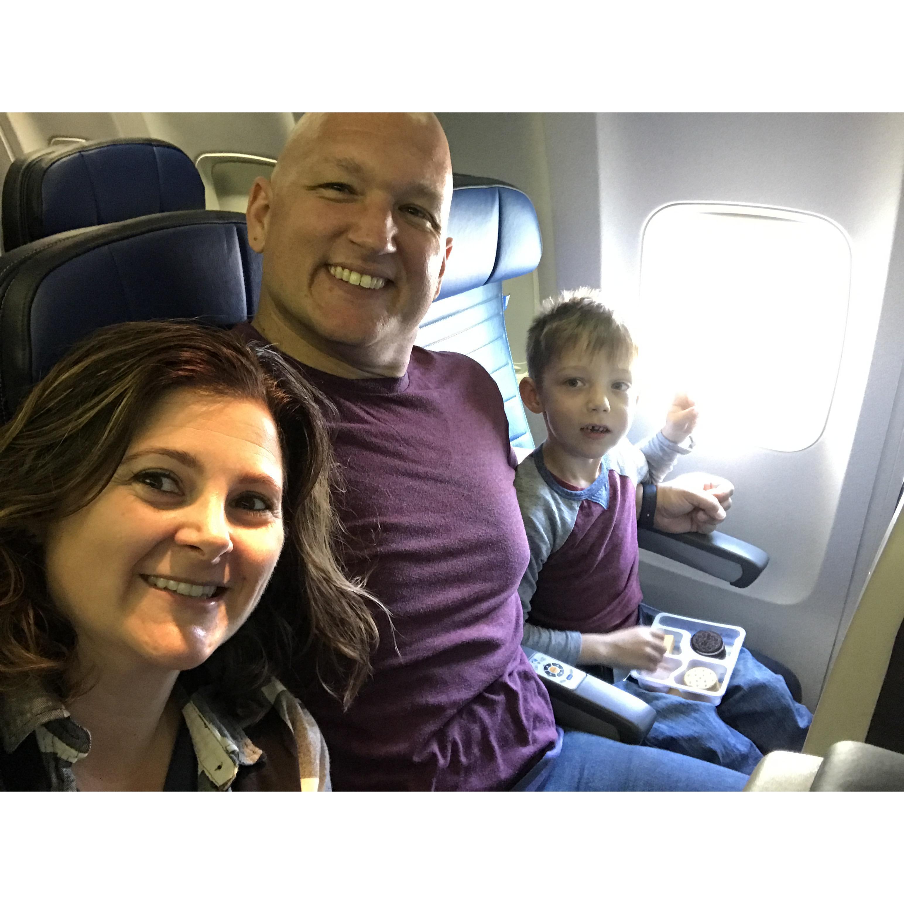 Plane rides... NY to Austin for Easter (2017)