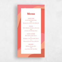 Pink Wedding Menu - Laula