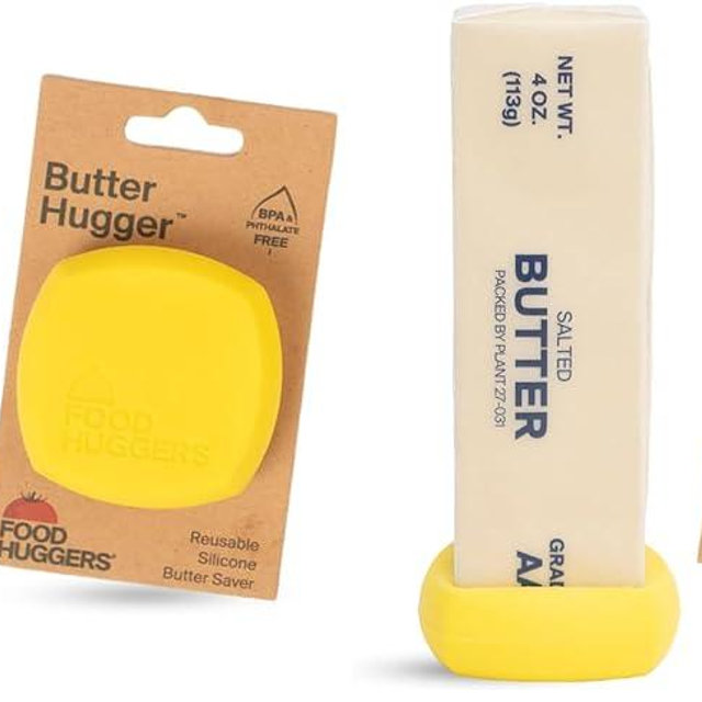 Food Huggers Butter Hugger - Patented Butter Cover - Keeps your butter snugly sealed and fresh (Pack of 2)
