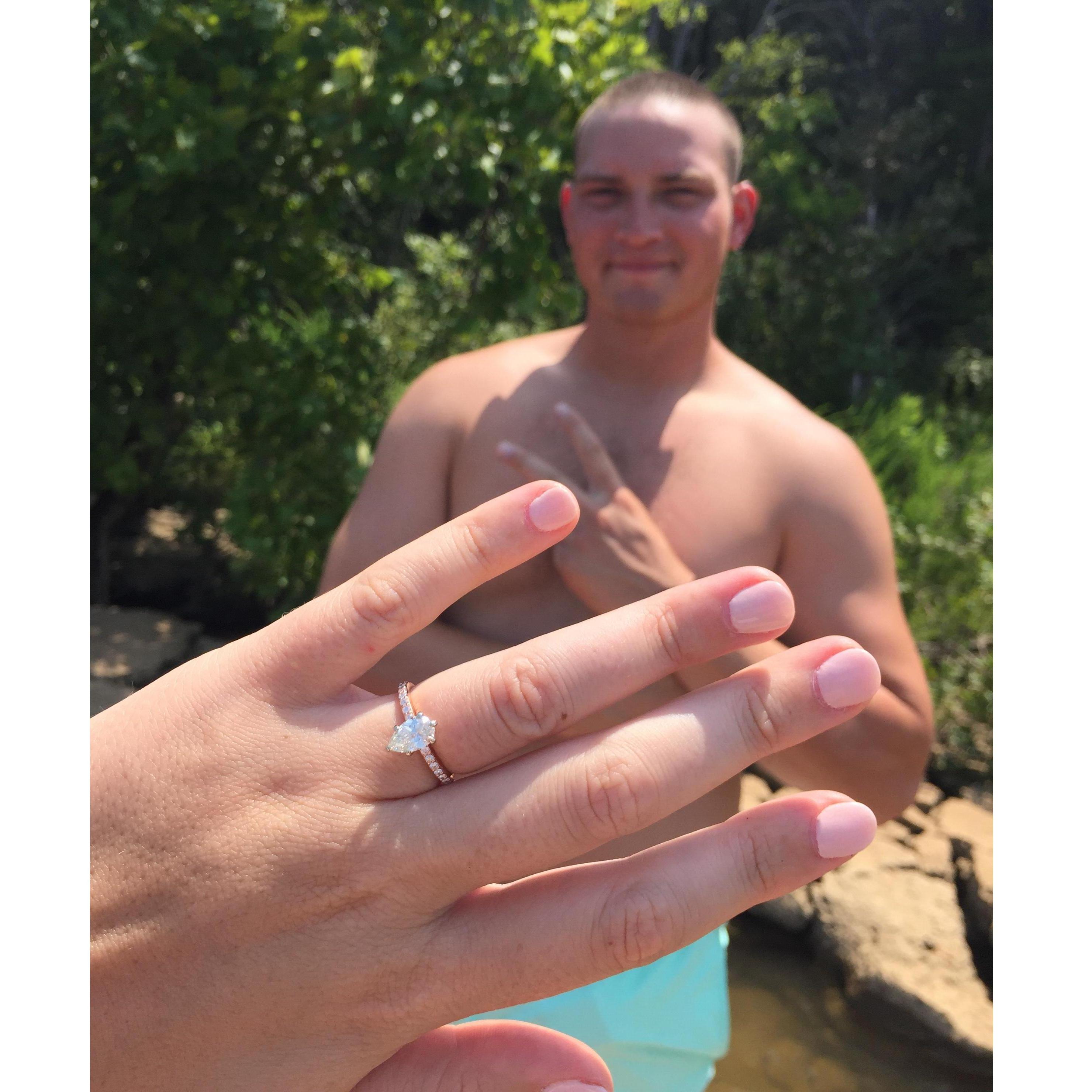 He proposed while we were Kayaking! BEST DAY EVER