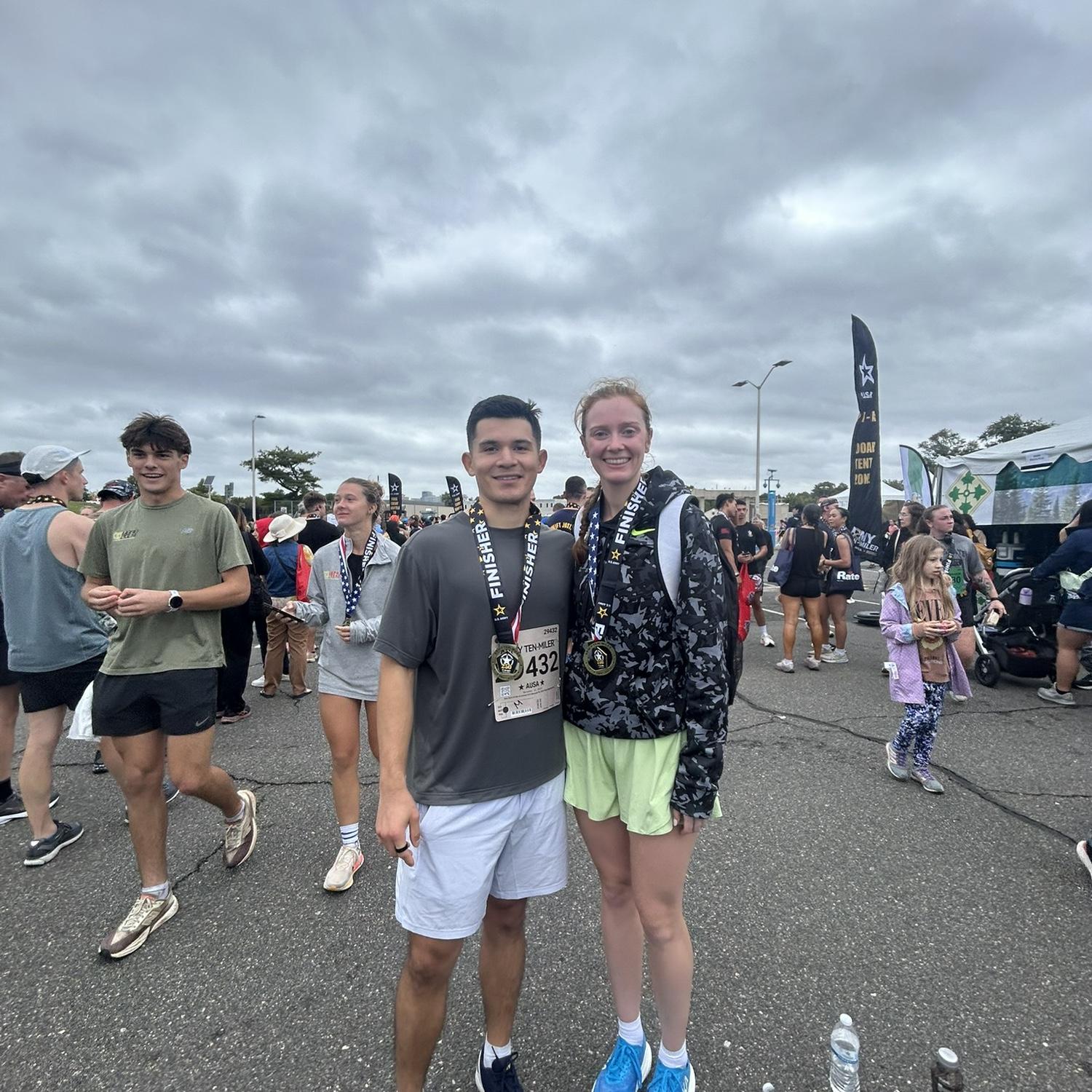 After running the Army 10 Miler together!