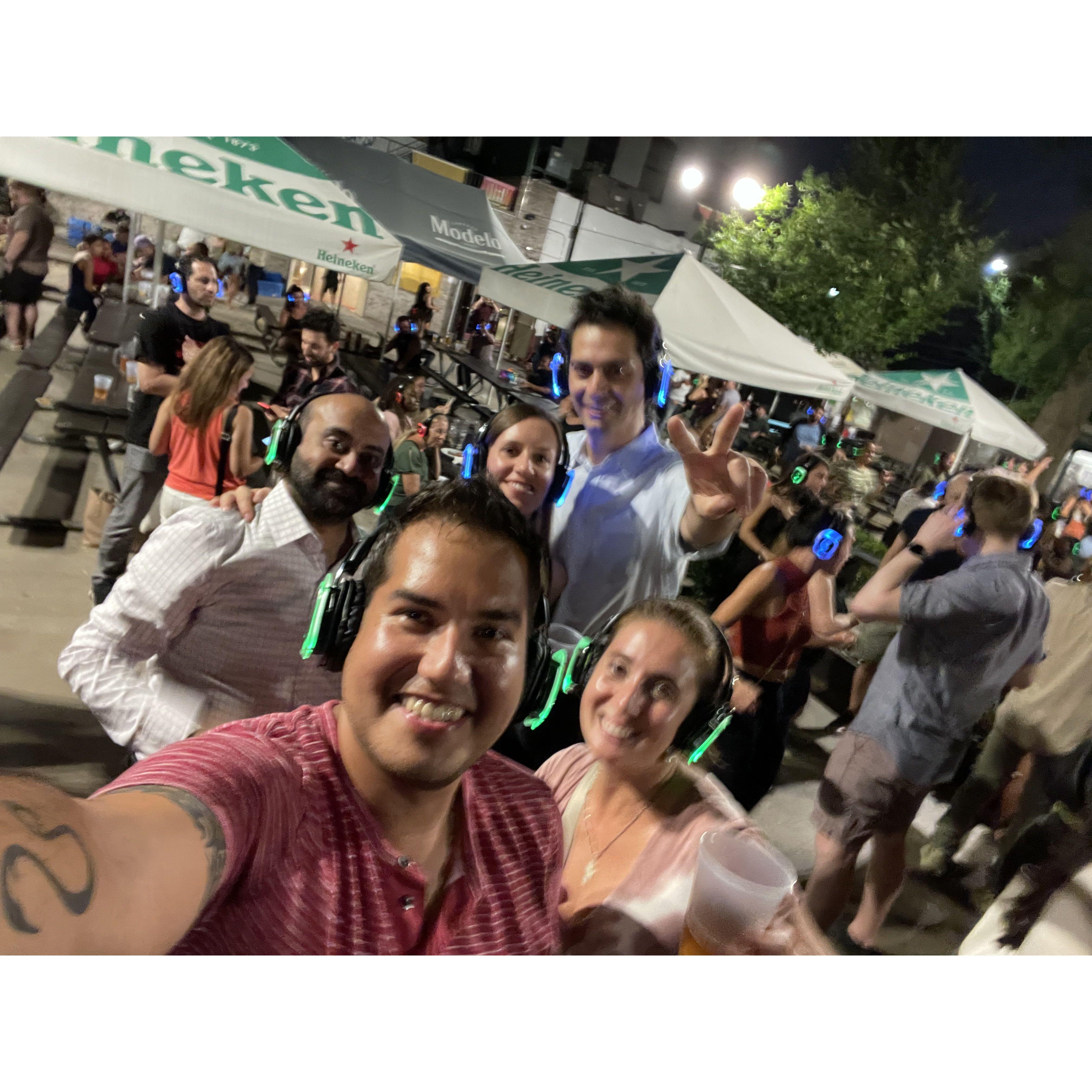 Silent disco dancing in Astoria!