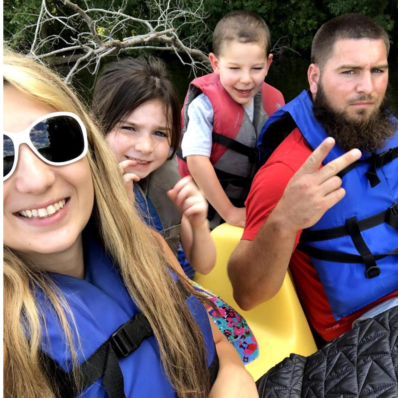 Paddleboating with Madison and Colton