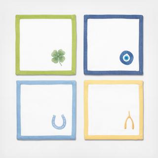 Lucky Charm Cocktail Napkin, Set of 4