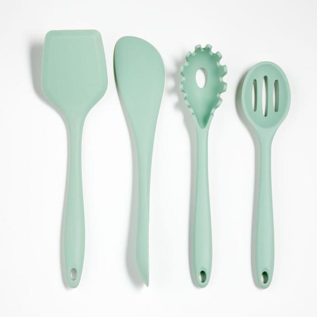 Eadie Silicone Mint Utensils, Set of 4