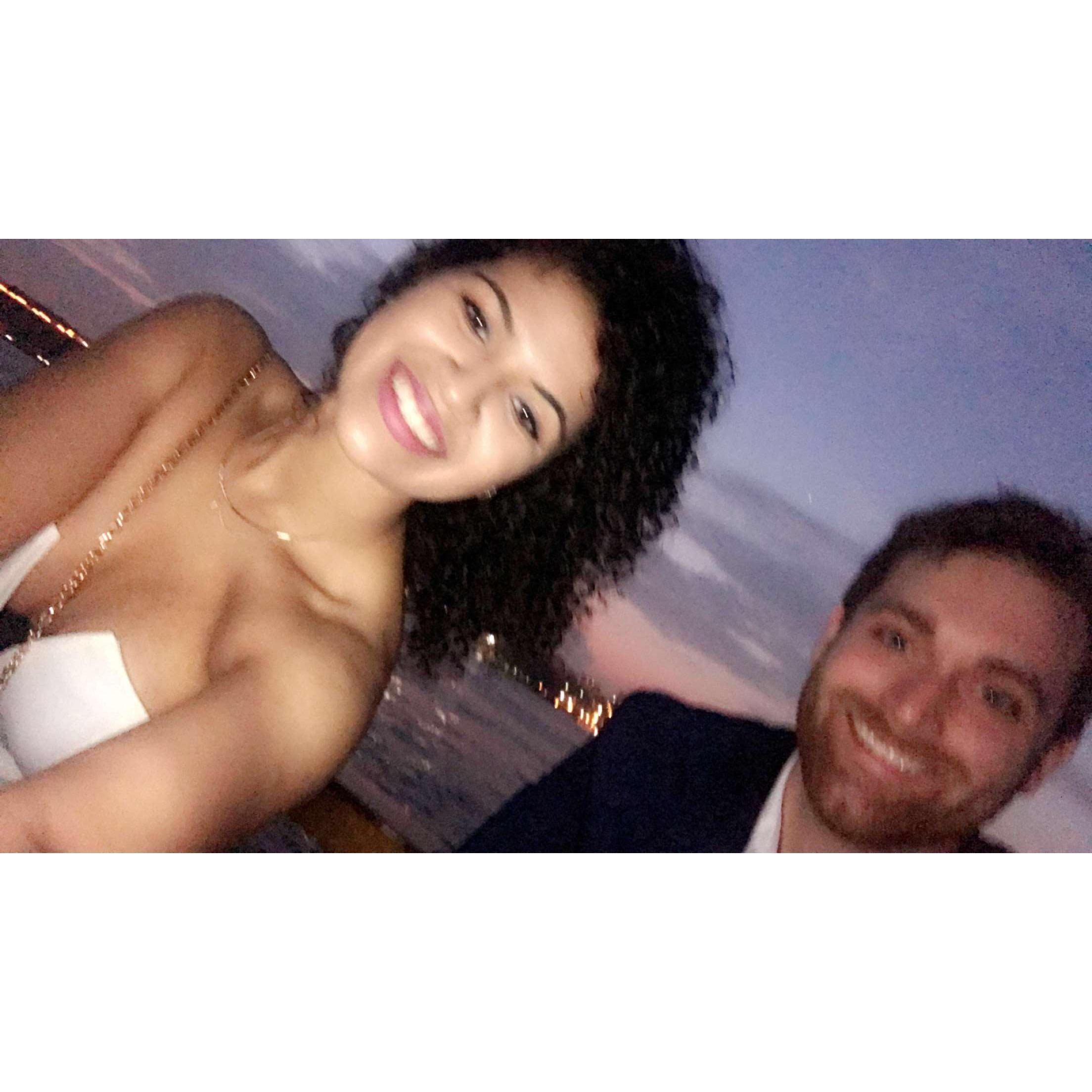Pamela did not even BEGIN to suspect I was going to propose to her! I mean, yeah, she wondered why I was wearing a suit, and I mean that might've blown up my spot but yeah idk shoulda been more casual