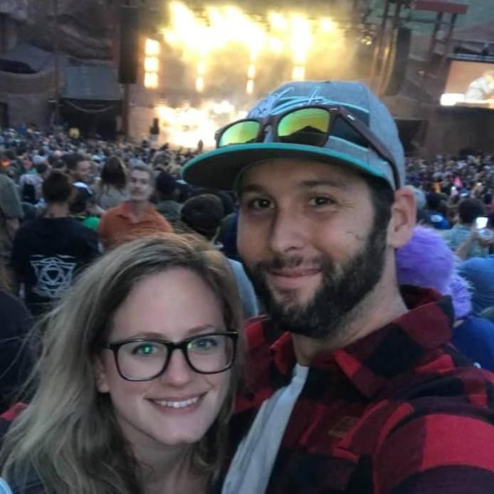 At Red Rocks for a bluegrass show