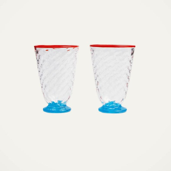 La DoubleJ - Quilted Glasses | Blue (Set of 2 - $145 each)