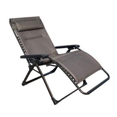 Never Rust Aluminum Outdoor Oversized Adjustable Relaxer in Grey