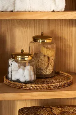Handwoven Rattan Round Tray