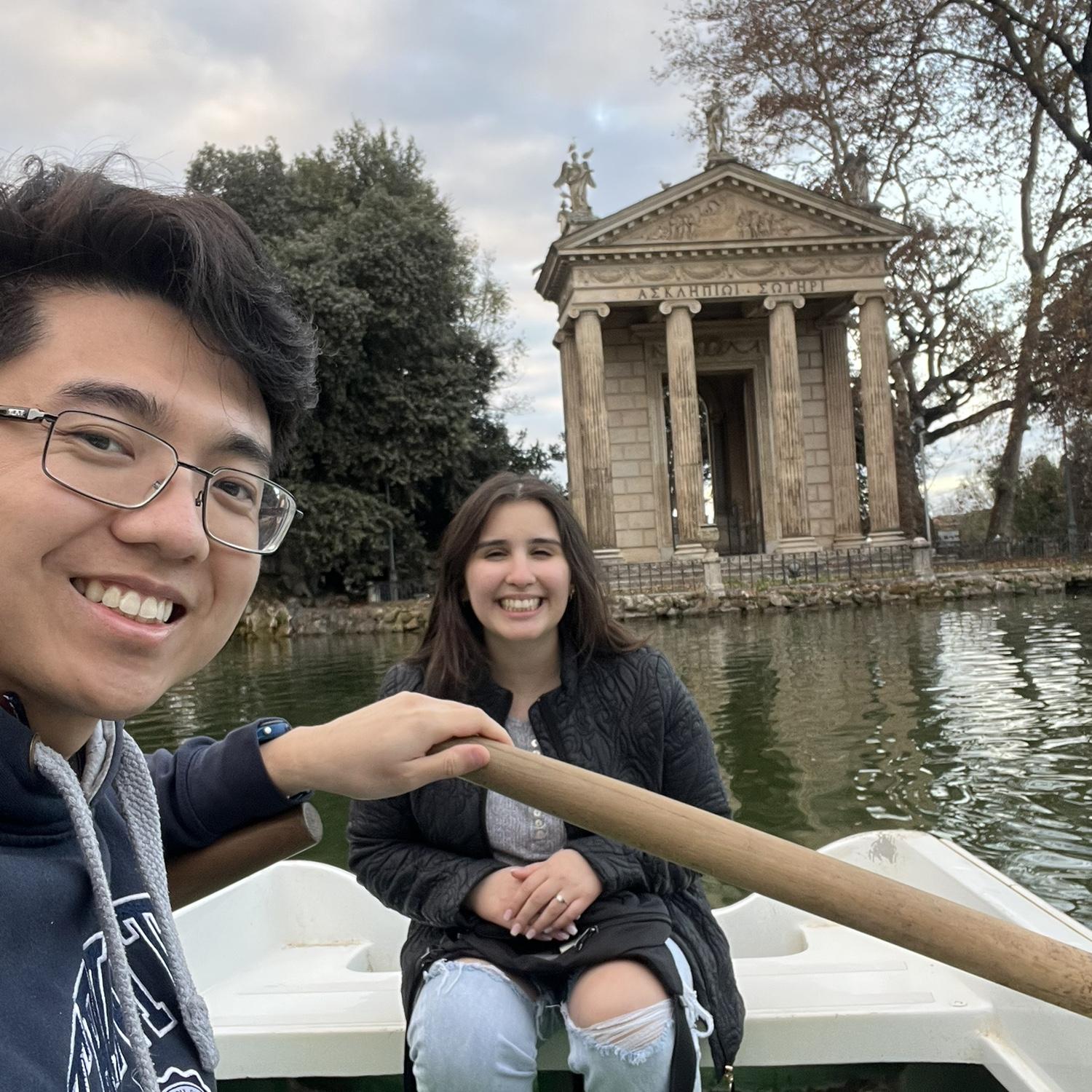 Engaged in the Gardens of the Villa Borghese!