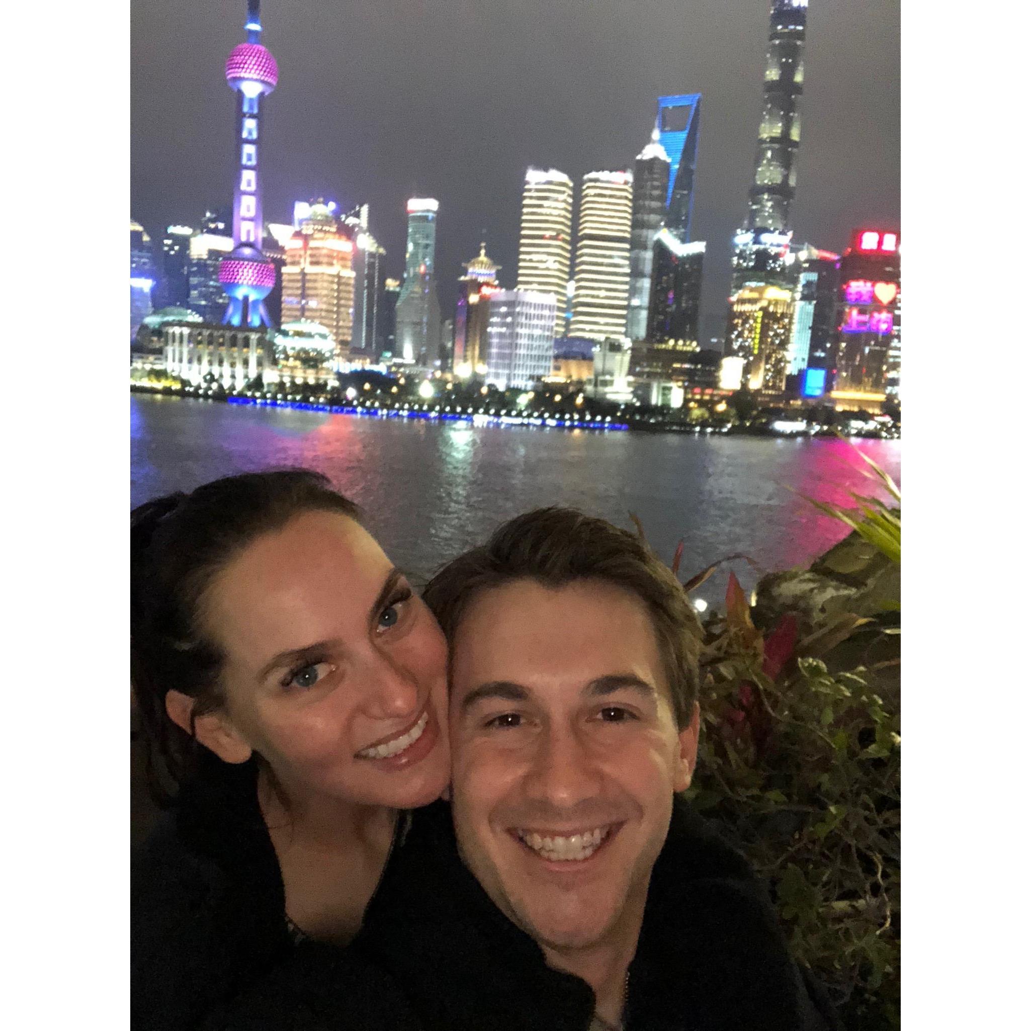 An 8 hour layover in Shanghai and they went to a Michelin Star restaurant. These smiles say "We accidentally spent double the $ because the the menu was in Mandarin!"