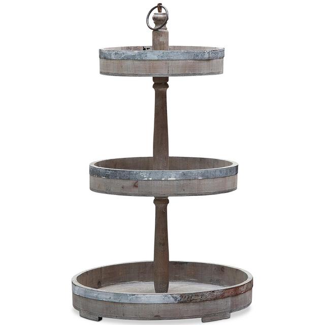 Wood 3-Tier Tray