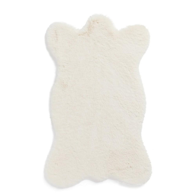 Ivory Faux Sheepskin Chair Cover
