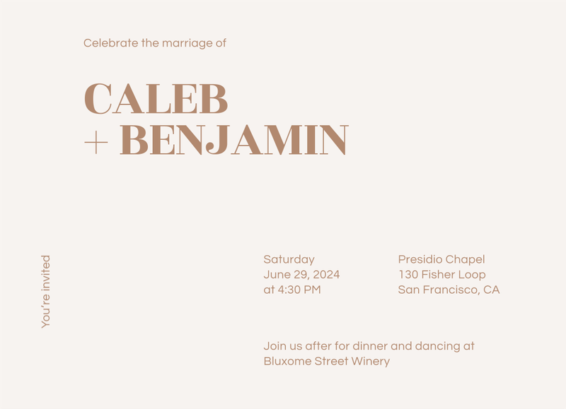 Melvine Landscape | Light Oatmeal | Zola Wedding Invitations