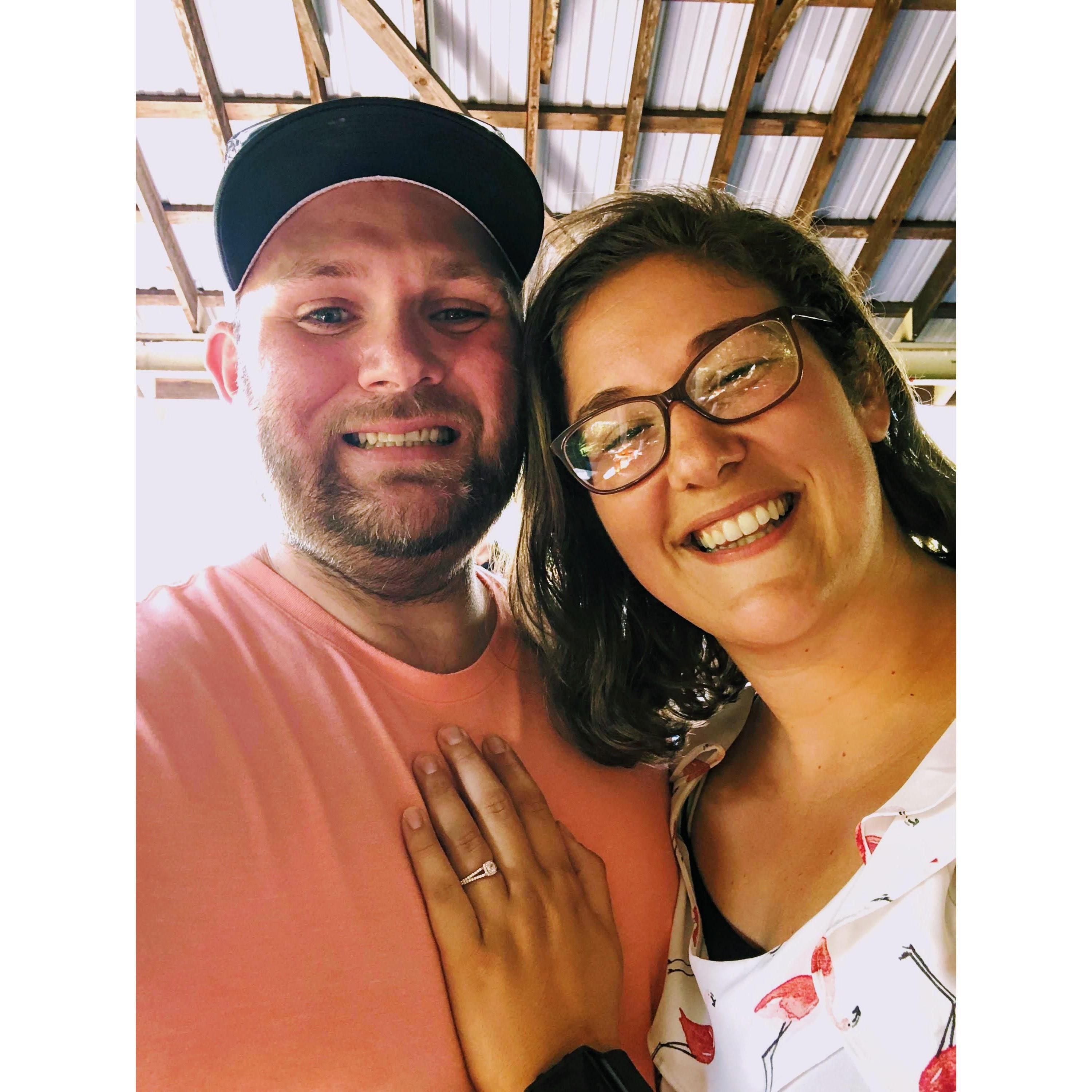 When he popped the big question!