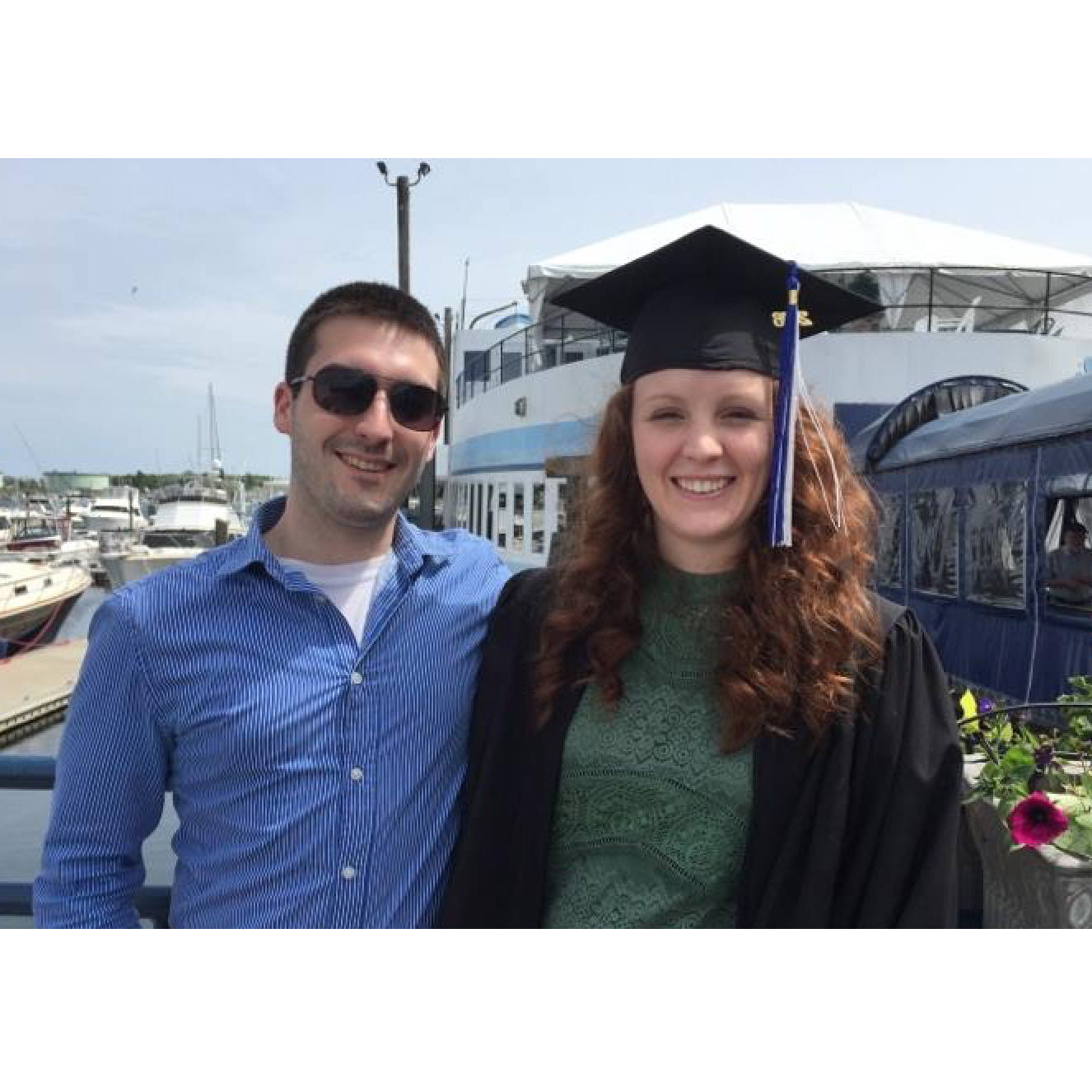 At DeMillo's on the water after Celeste's graduation in Portland.