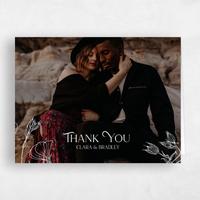 White Wedding Thank You - Flora Photo