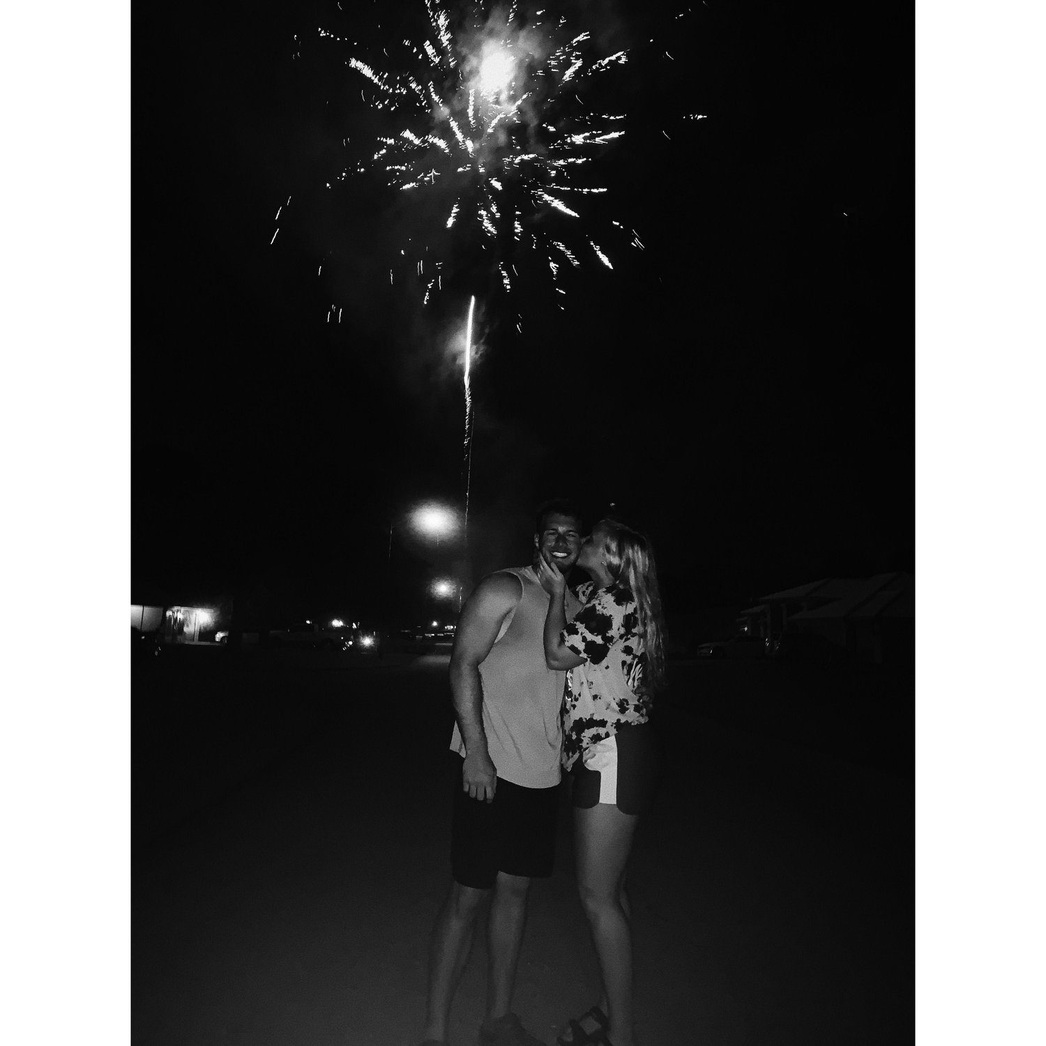 One of our very first photos together! Fourth of July Fireworks 2020
