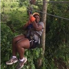 Zip lining in Punta Cana.