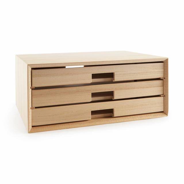 3-Drawer A4 Tray Desktop Cabinet