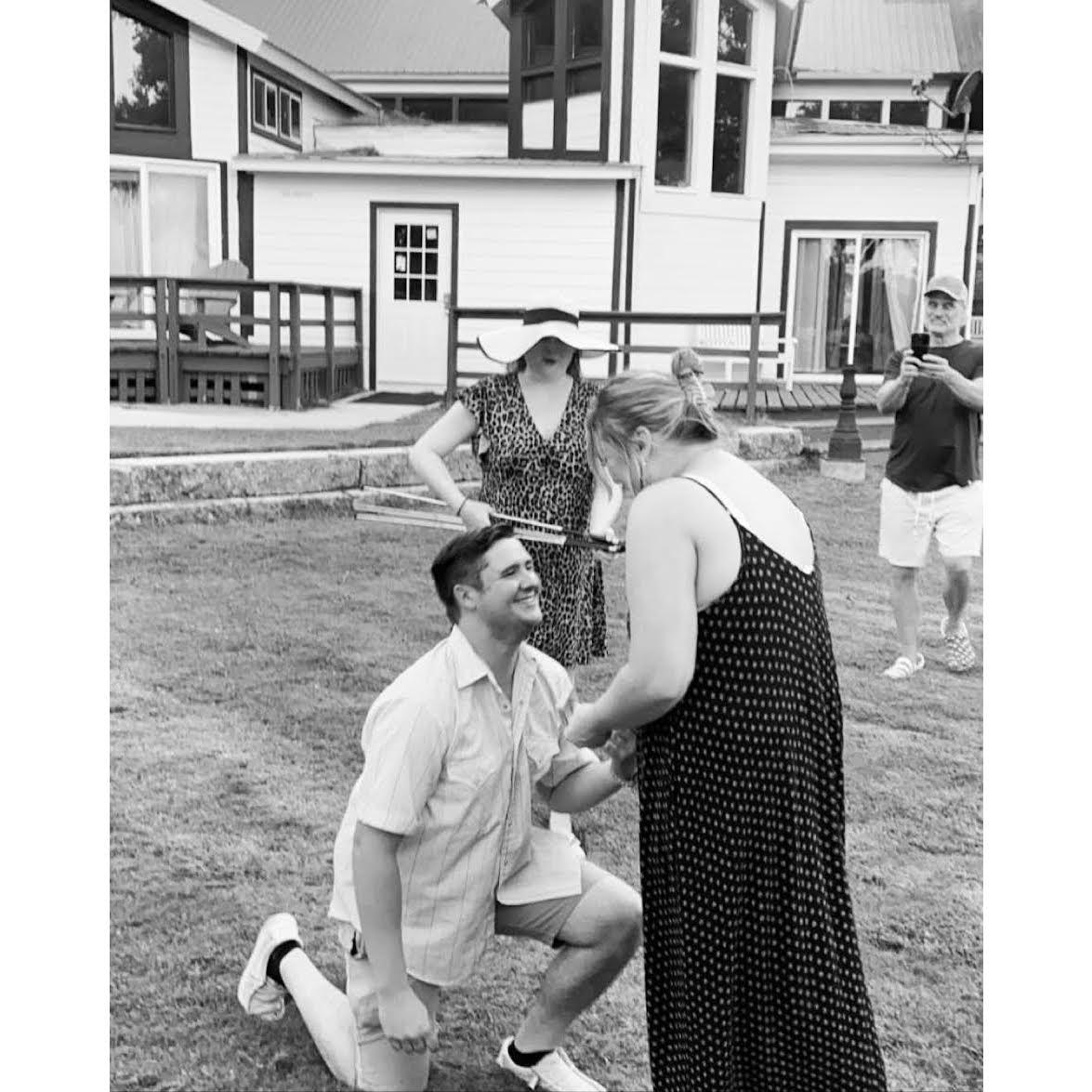 Austin proposal at Kamryns Family reunion