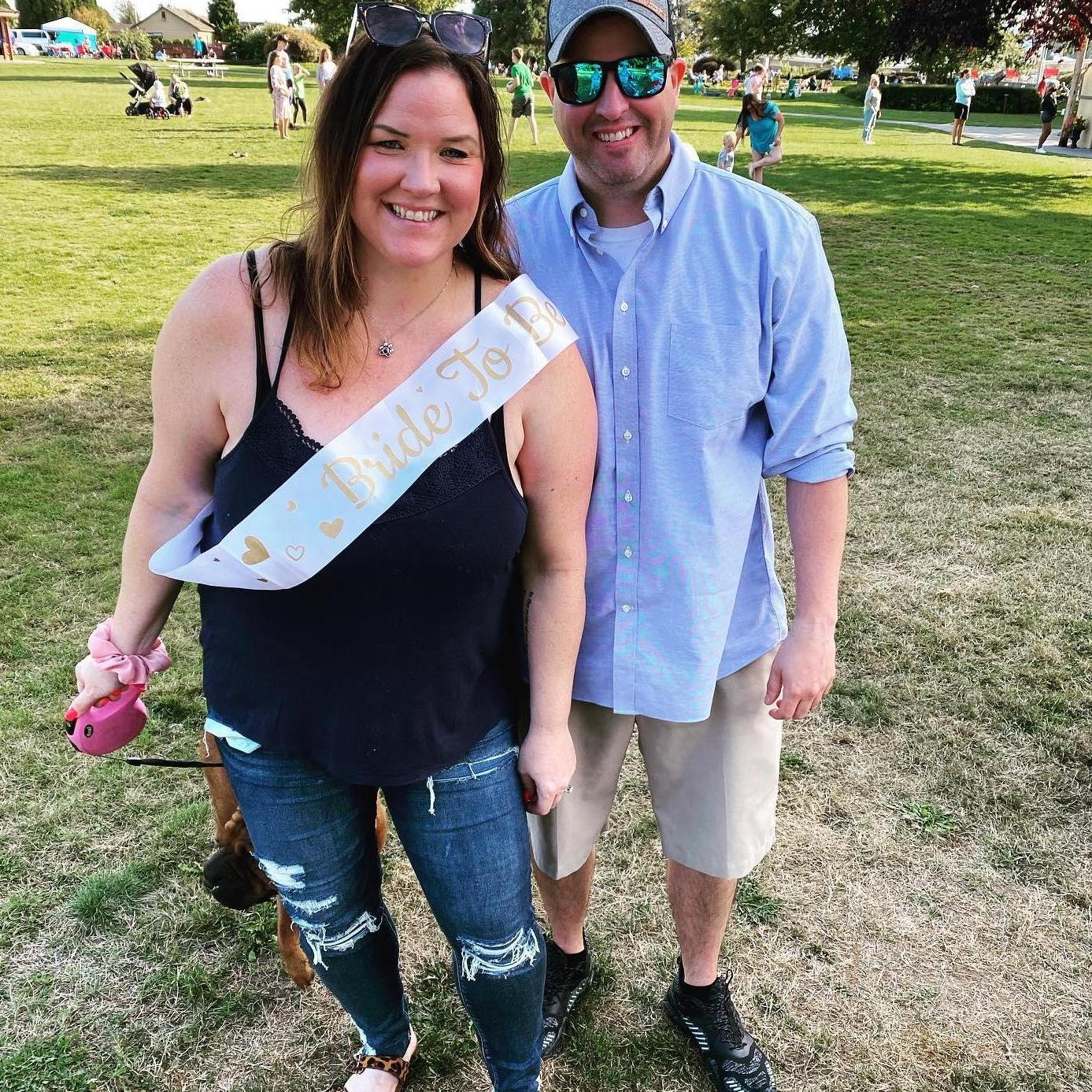 Family gave us a small/intimate COVID style engagement celebration at Peace Arch State Park