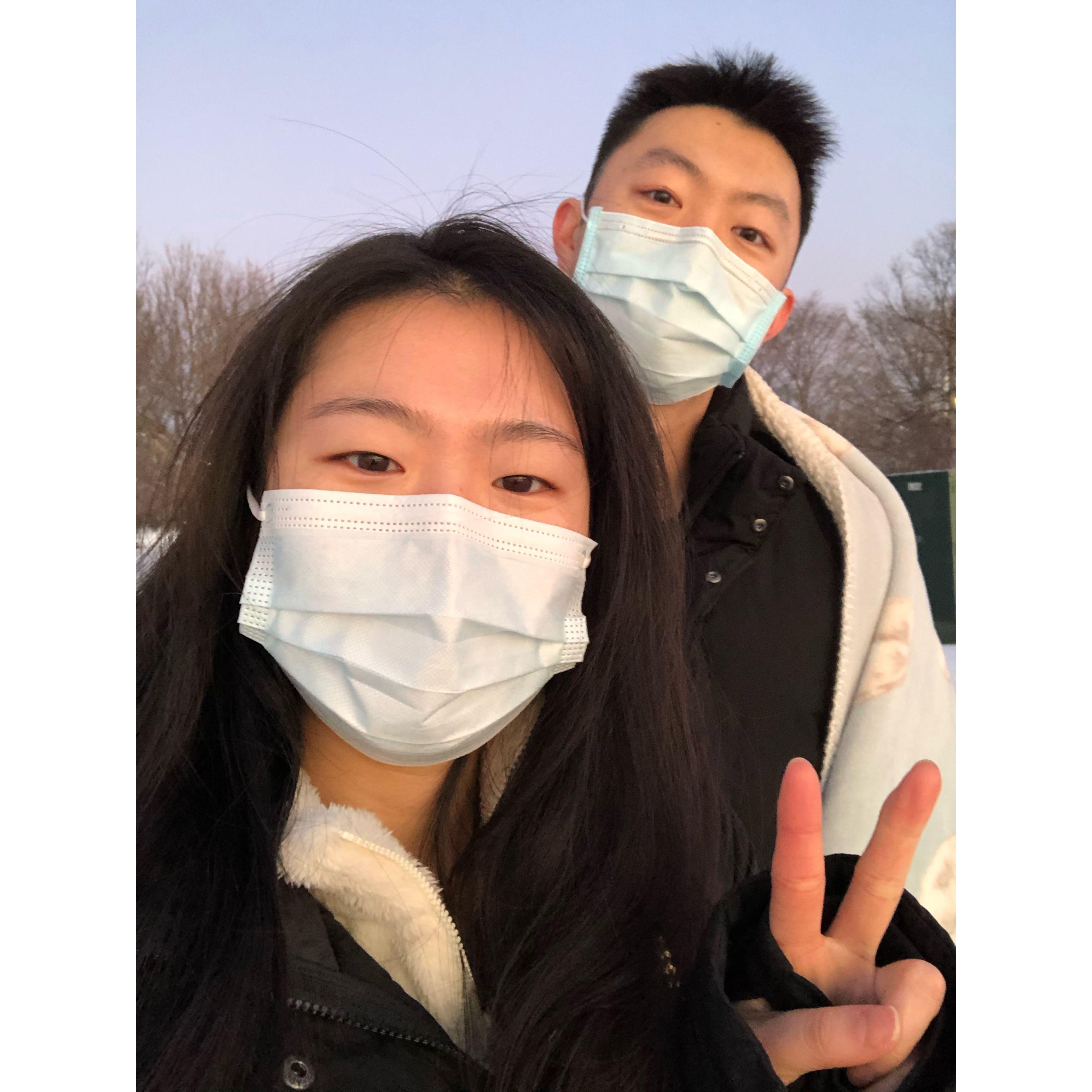 March 2022, Chicago - Ruby dragged Ben out to see the sunrise. It was cold, but so worth it!