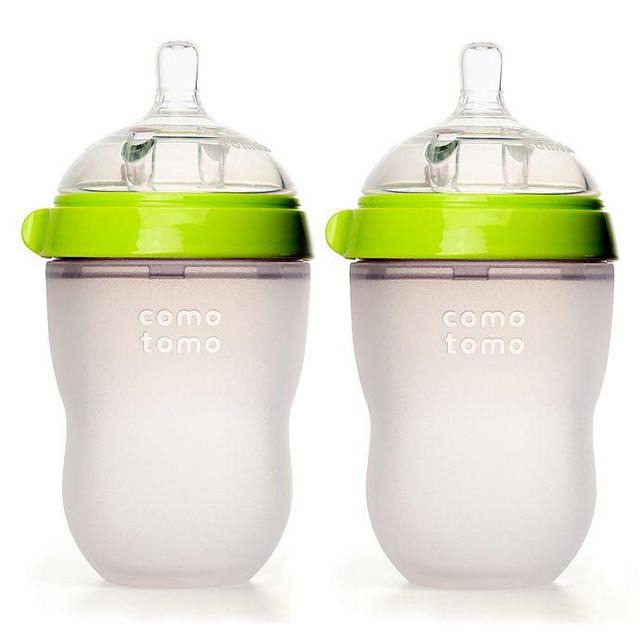 comotomo® 8-Ounce Baby Bottles in Green (2-Pack)