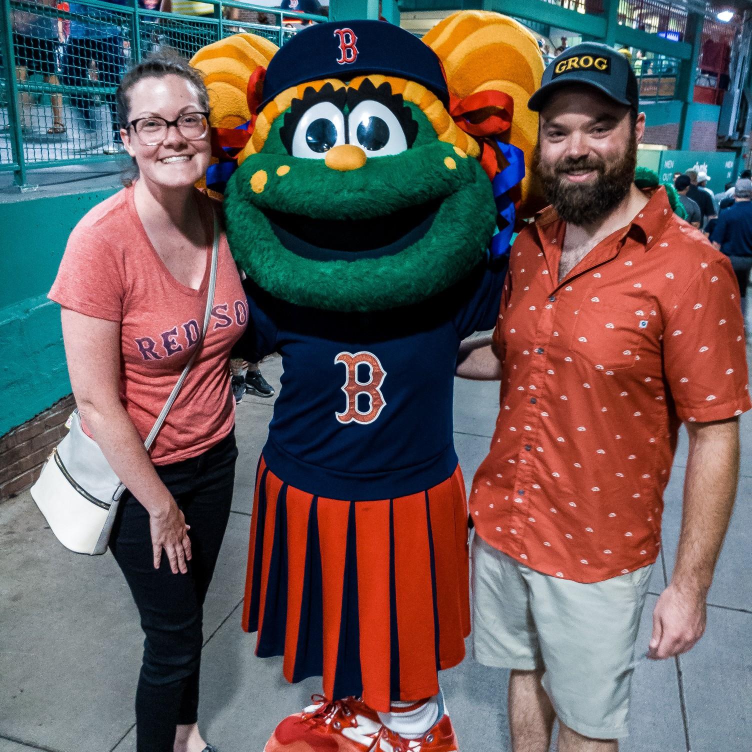 Red Sox game with Tessi, Sarah was more excited to meet her than watch the game.