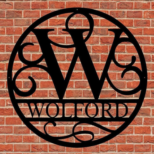 Sea Biscuit Metal Designs Custom Metal Signs | Personalized Wedding Gifts | Customized Name Sign for Outdoors | Monogrammed Gift Ideas | Last Name Monogram Wall Decor for Home Outdoor